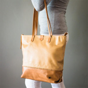 Tsonga  Omari Vintage Camel/Tobacco Handbag